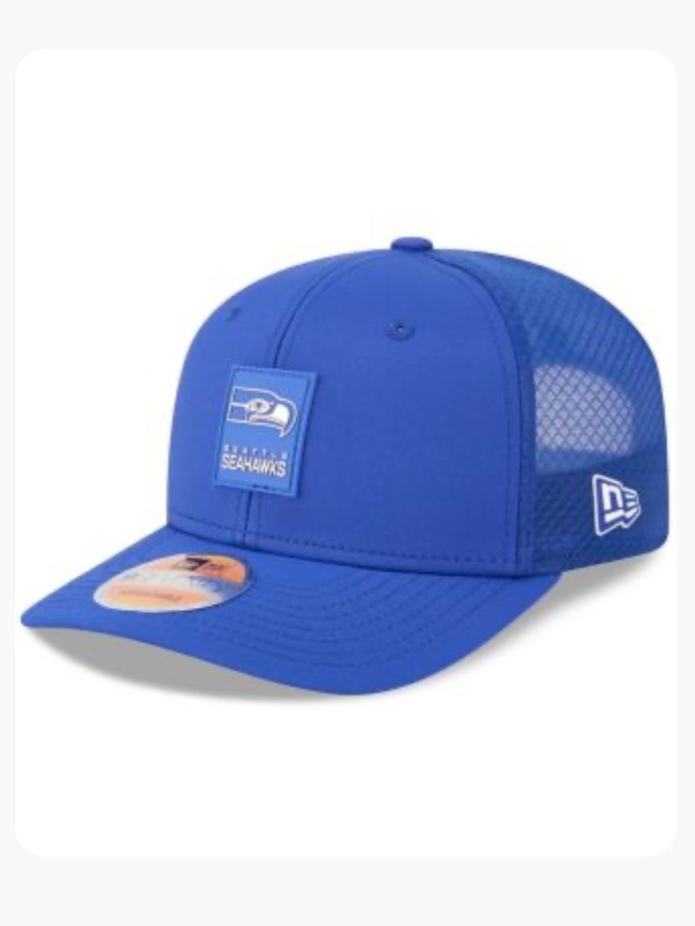 New Era Seattle Seahawks Royal Blue Patch Hat NWOT NEVER WORN
